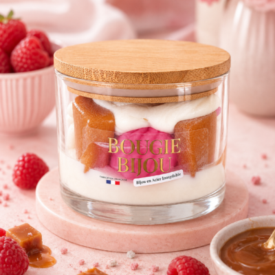 Bougie bijou framboise