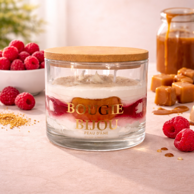 Bougie bijou framboise