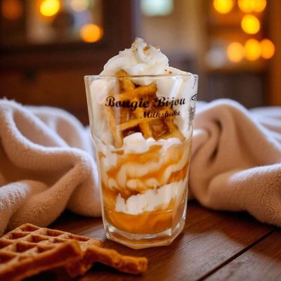 Bougie gaufre au caramel