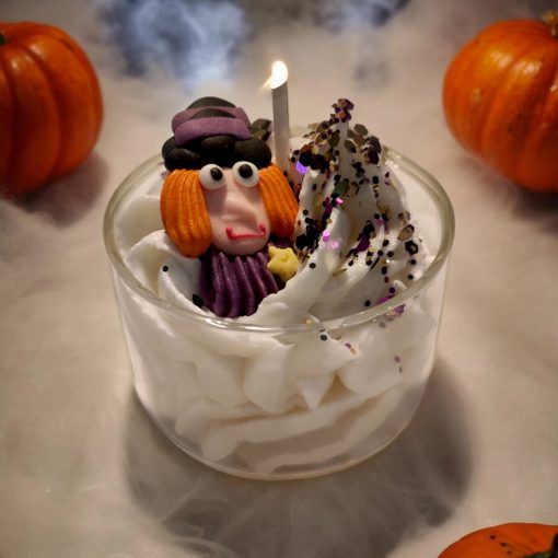 bougie mini verrine sorciere chantilly peau d'ane halloween