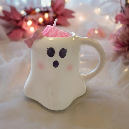 bougie mug halloween peau d'ane fantomette chantilly framboise douce