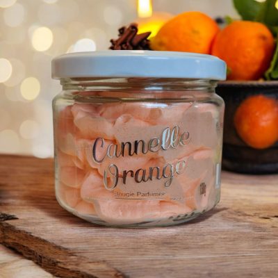 bougie pot peau d'ane cannelle orange gourmande