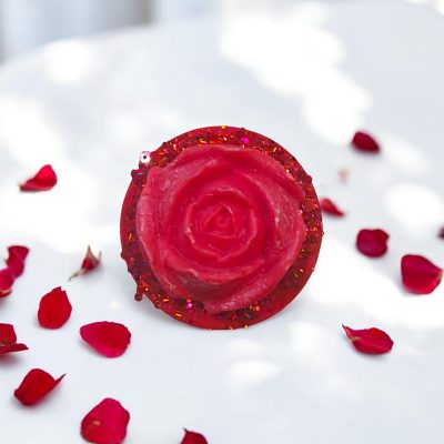 fondants parfumes de cire peau d'ane gourmand rose senteur fraises aux sucre