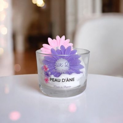 bougies florales peau d'ane made in france pivoine et lilas