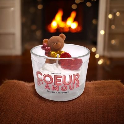 Bougie coeur fête des mères