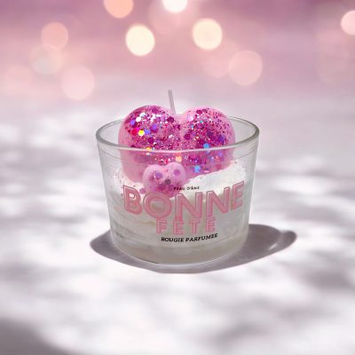 Bougie coeur cerise fête des mères
