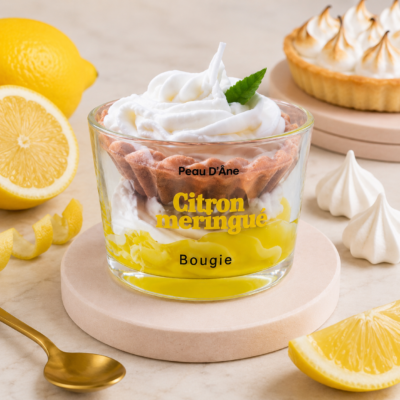Bougie parfumée citron meringué