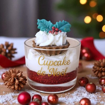 bougie cupcake fraise