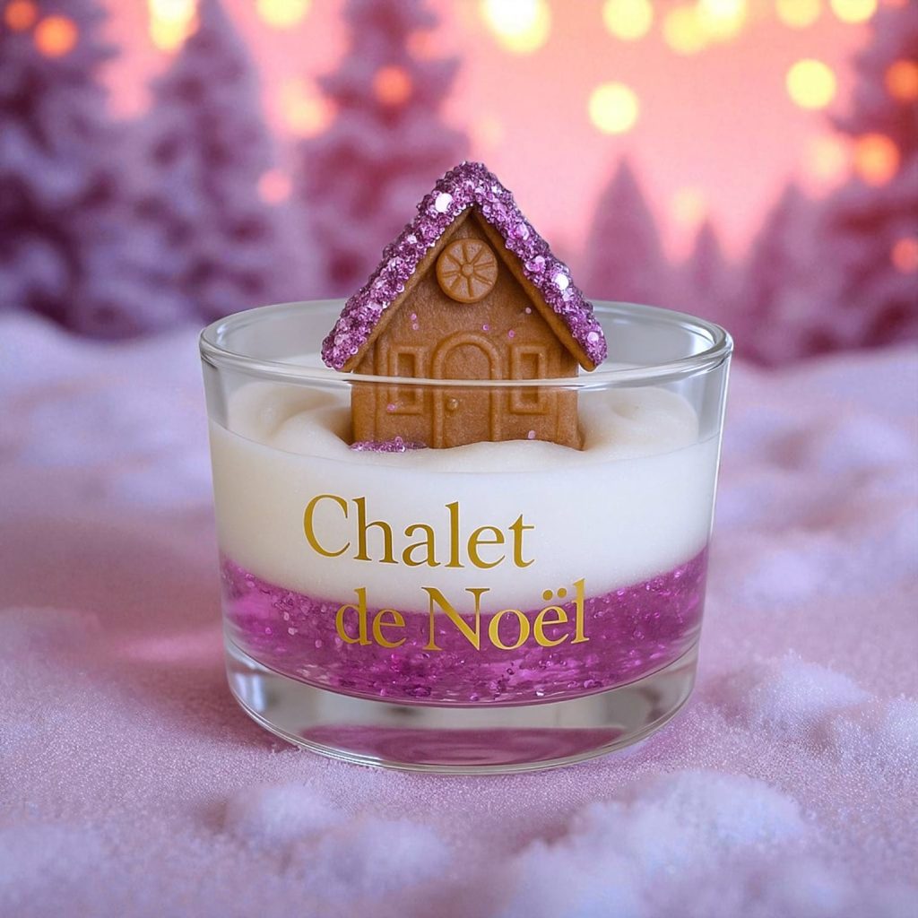 Bougie noel framboise