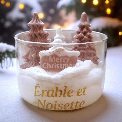 Bougie 2 mèches Noel peau d'ane