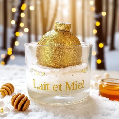Bougie lait et miel peau d'ane noel