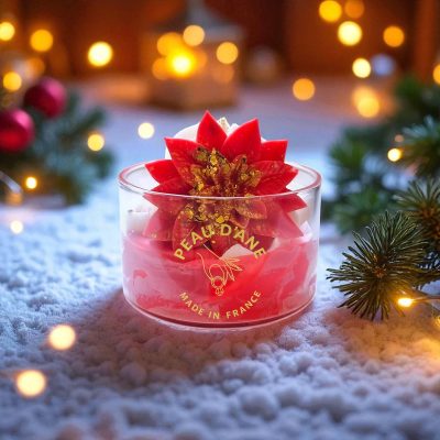 Mini bougie poinsetta