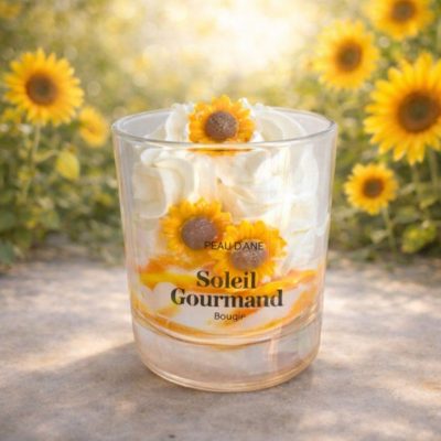 Bougie florale gourmande