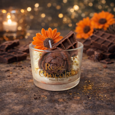 Bougie rose chocolat