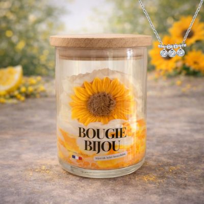 Bougie bijou florale