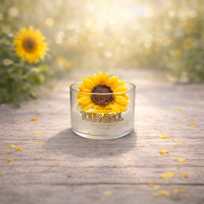 Mini bougie tournesol