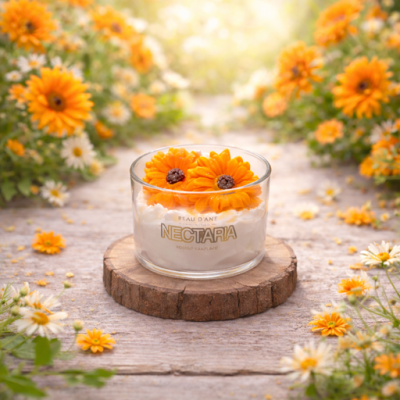 Mini bougie florale peau d'ane