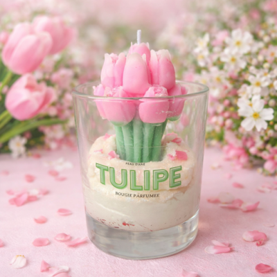 Bougie florale tulipe