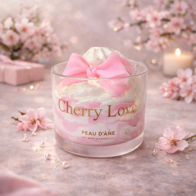 Bougie cerise fête des mères