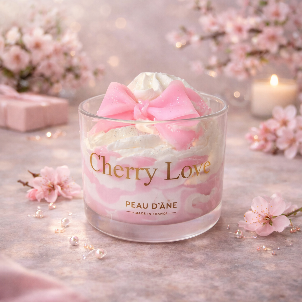 Bougie cerise fête des mères