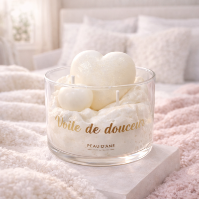 Bougie peau d'ane coeur
