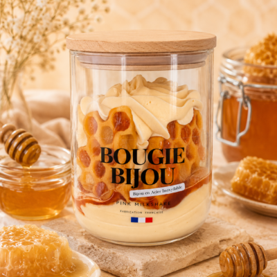 Bougie bijou miel, peau d'ane
