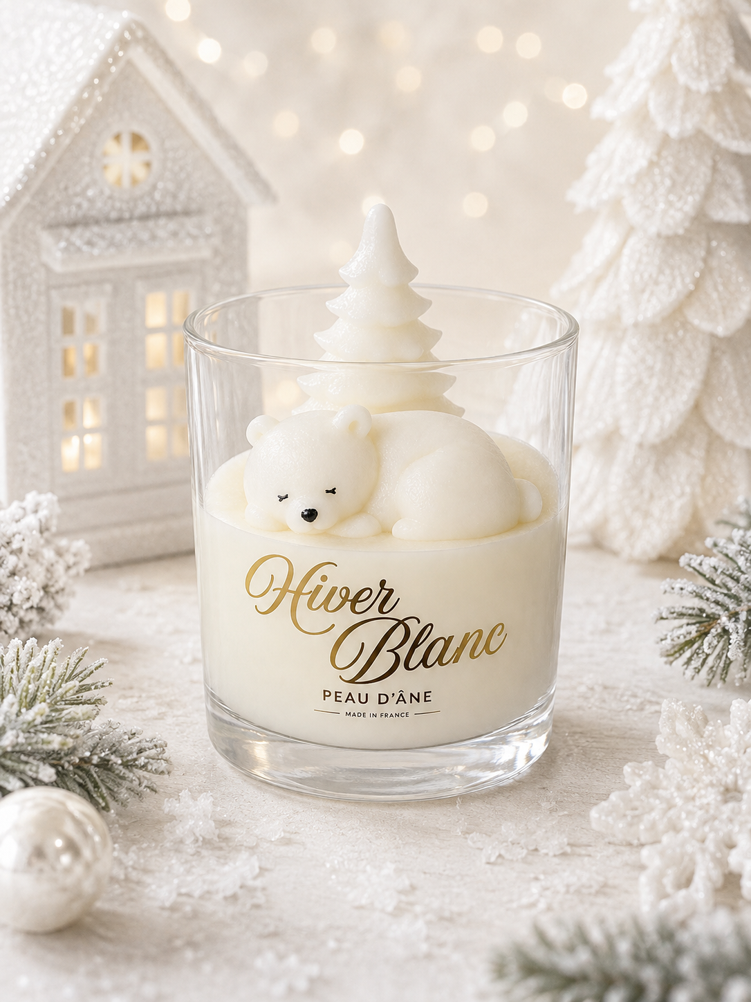 1-21 (1) Bougie Hiver blanc – Image 1