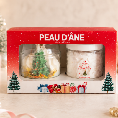 Coffret duo de Noel, bougie parfumée et savon chantilly