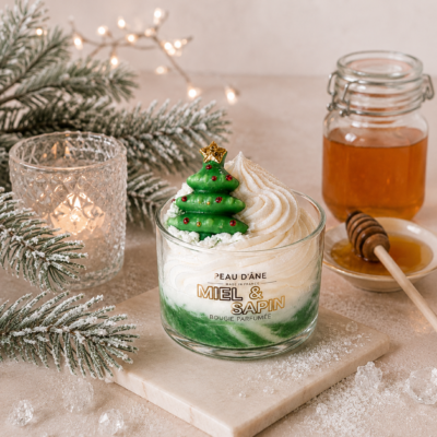 Mini bougie Noel miel