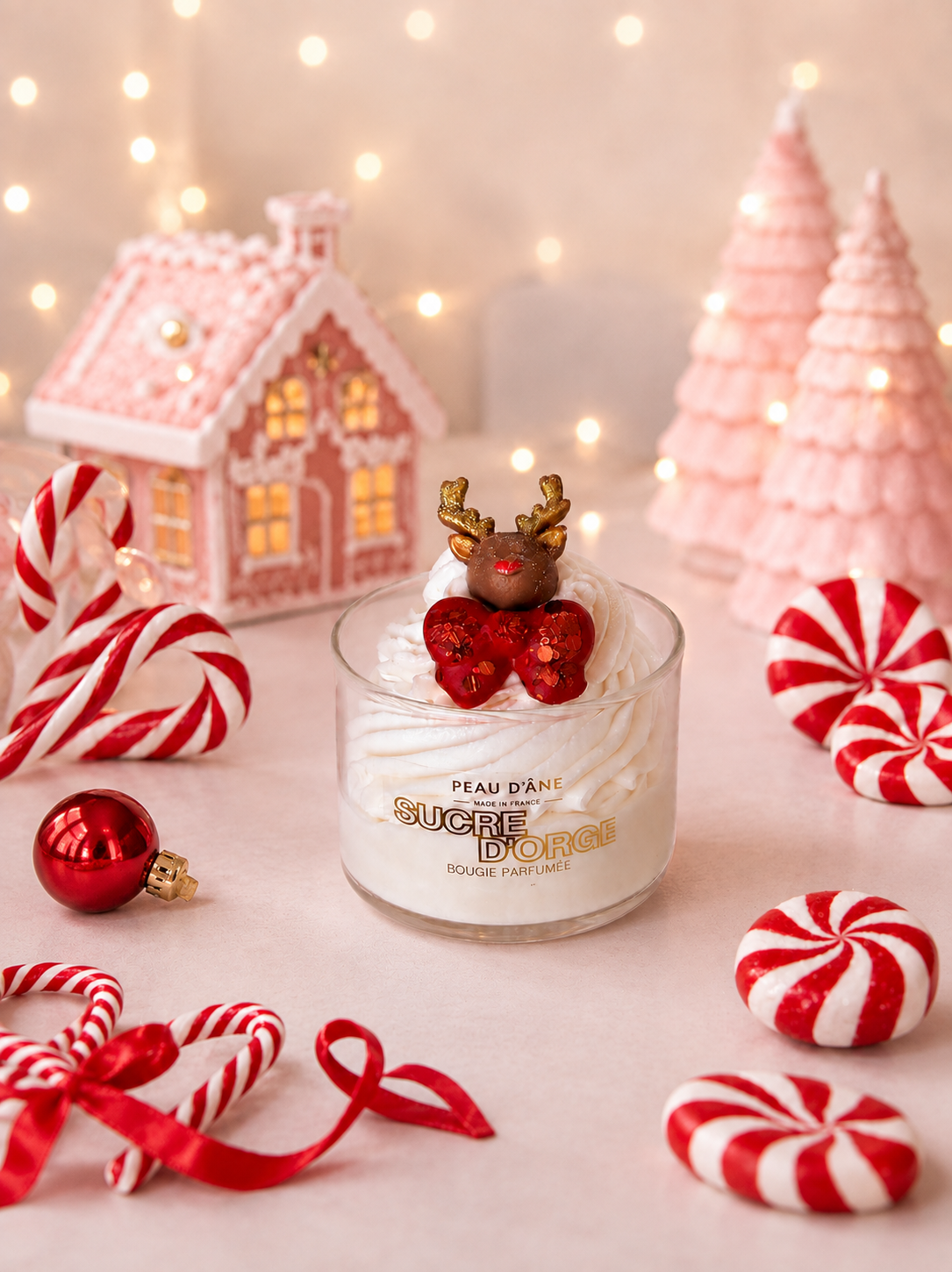 Bougie sucre d'orge Noel