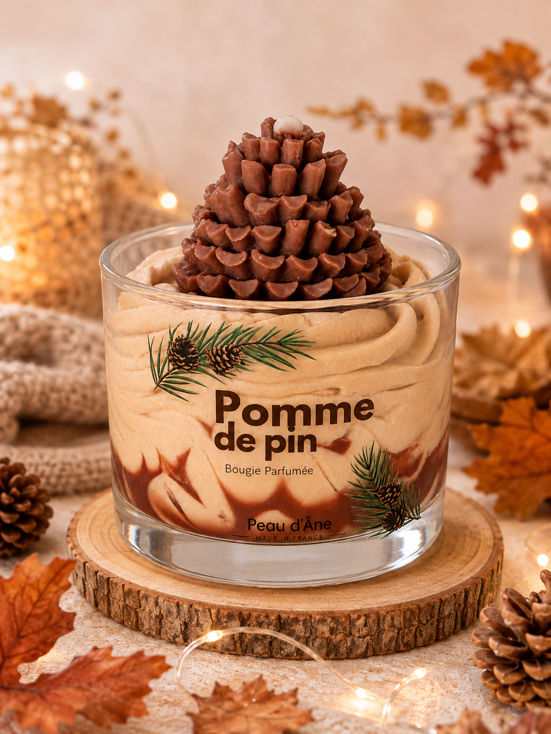 Bougie peau d'ane, pomme de pin
